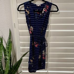 Summer floral and striped dress